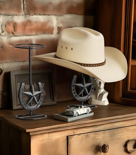 Western Horseshoe Star Hat Sta - Cowboy Hat Straw 评论和价格