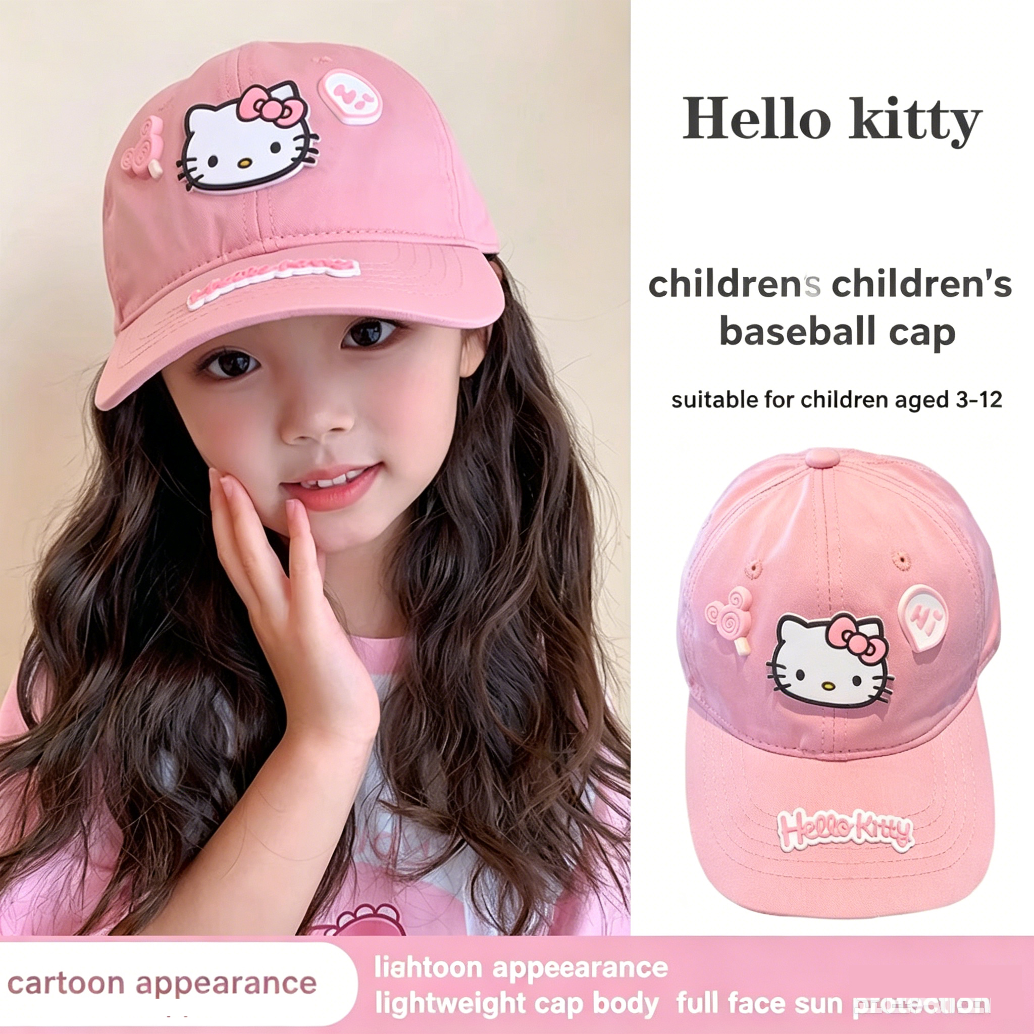 Hello Kitty Baseball Cap for T - Sun Hat Wide Brim 评论和价格