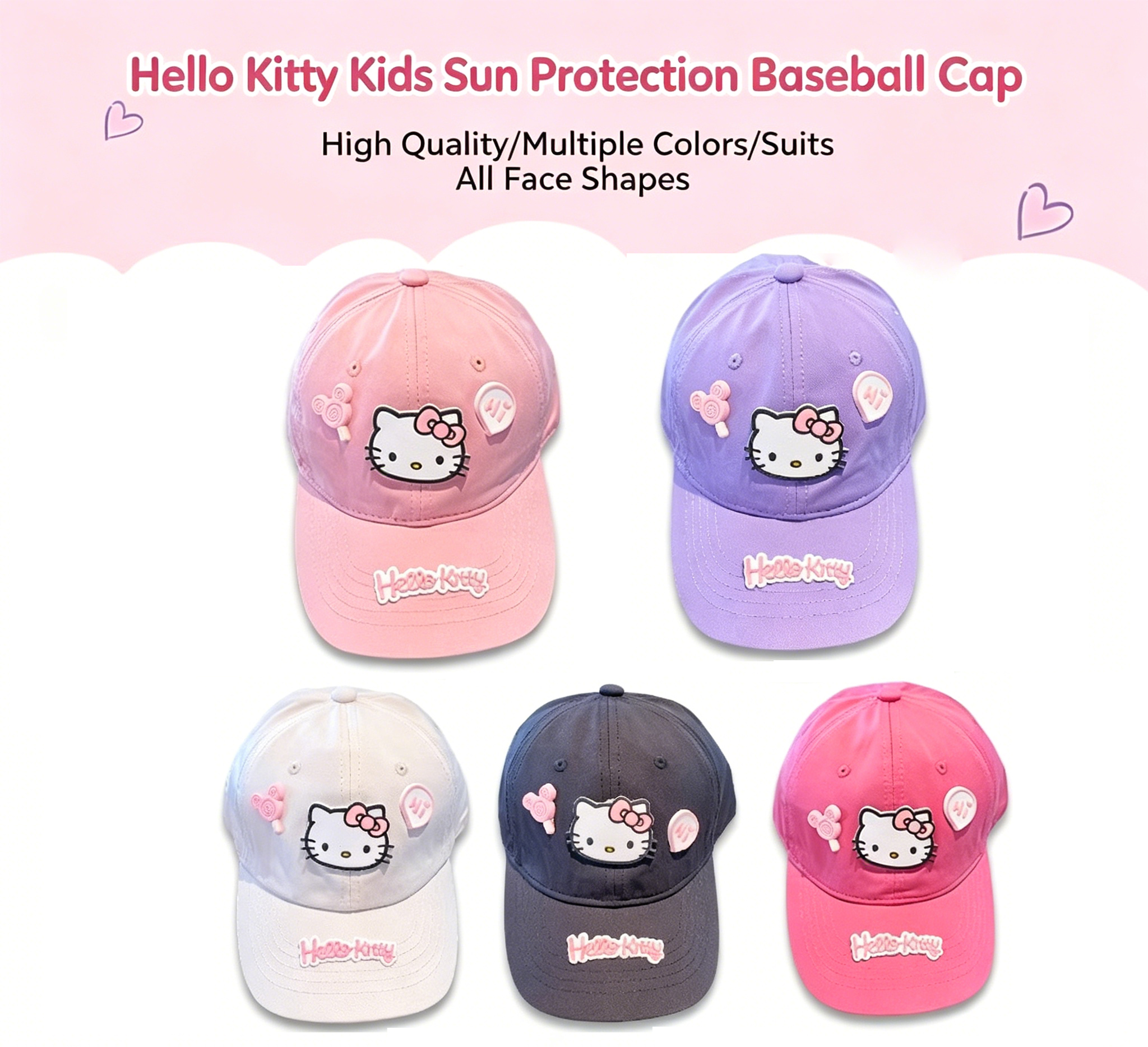 Hello Kitty Baseball Cap for T - Sun Hat Wide Brim 评论和价格
