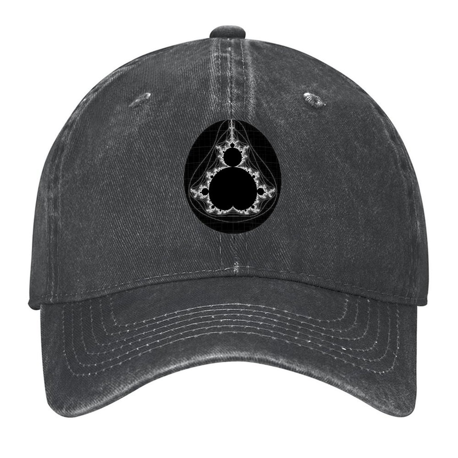 White - Linear Mandelbrot Base - Golf Cap Dad 评论和价格