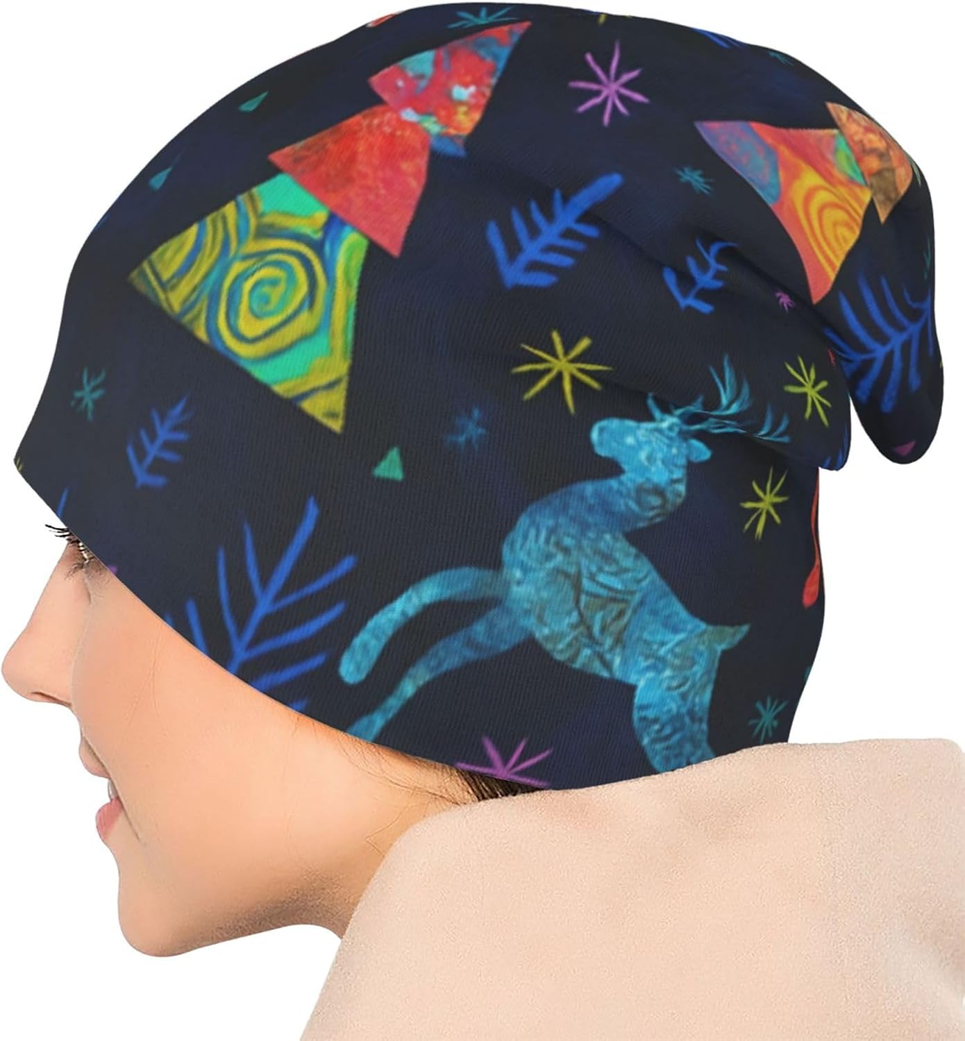 Colorful Candy Knitted Hats Cu - Beanie Cuffed Knit 评论和价格