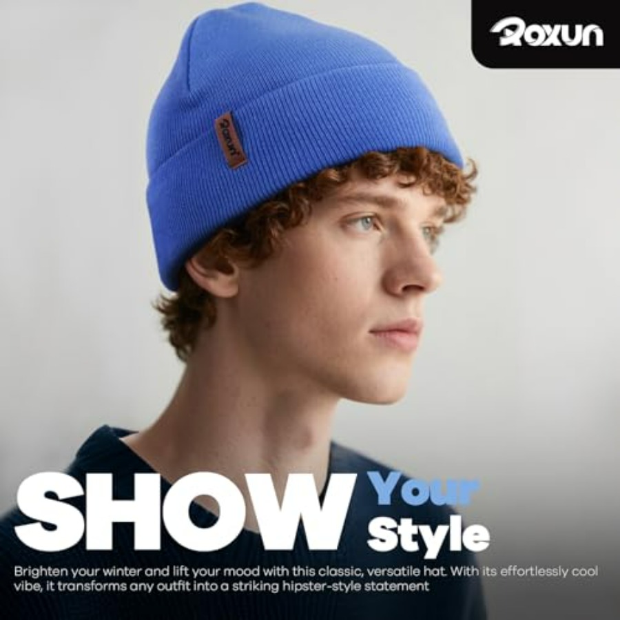 ROXUN Beanie for Men/Women Win - Beanie Cuffed Knit 评论和价格