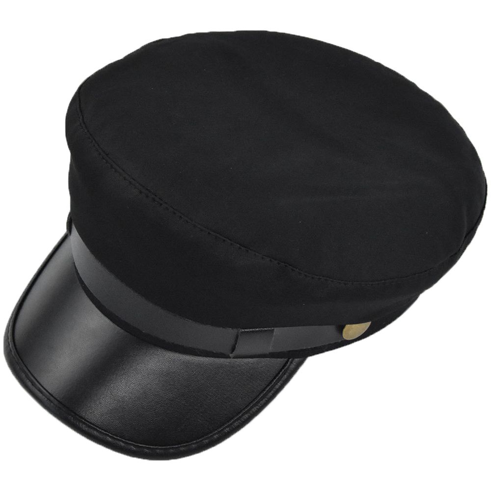 For Unisex Warm Autumn PU Leat - Snapback Hat Flat 评论和价格