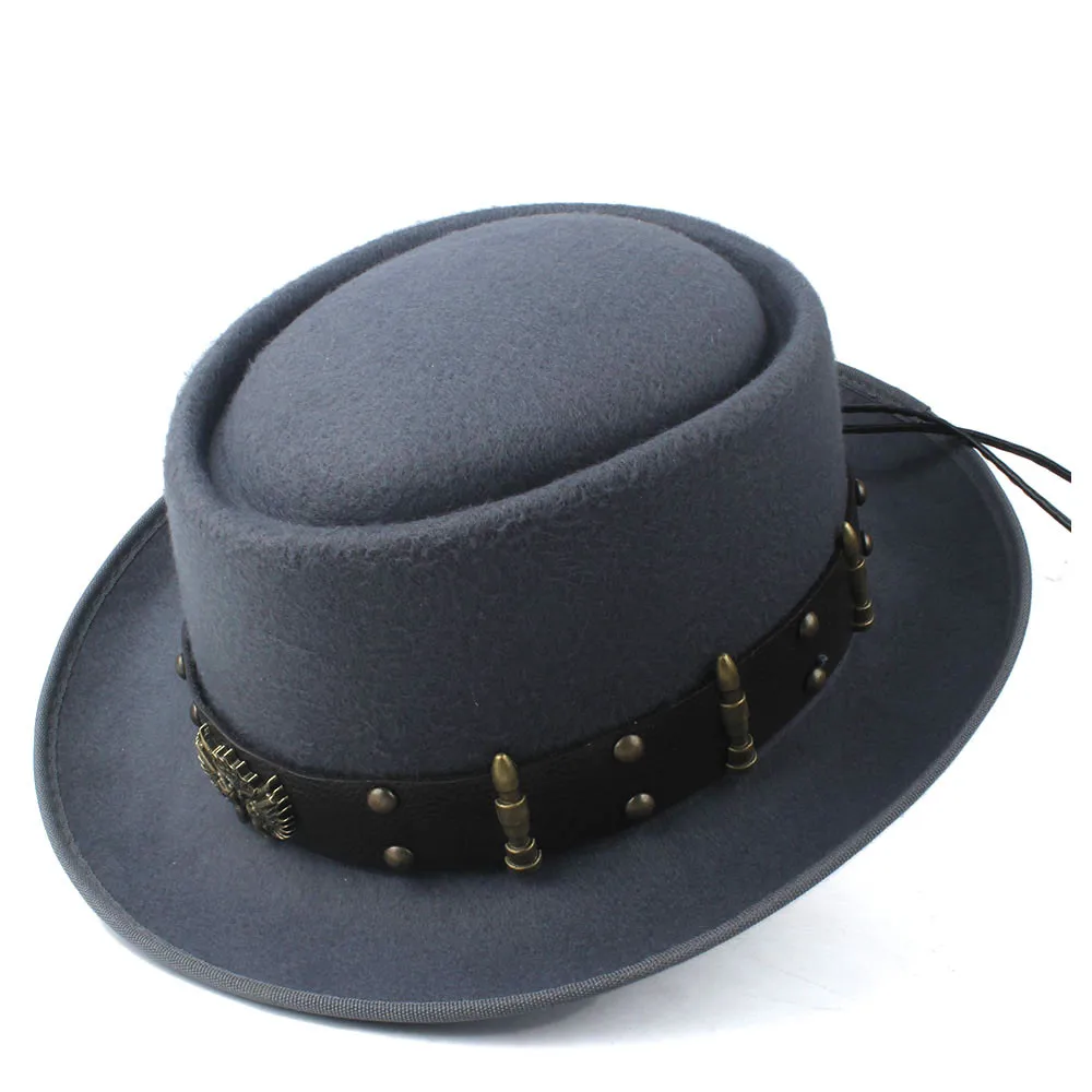 Pork Pie Hat for Men Women wit - Fedora Hat Wool 评论和价格