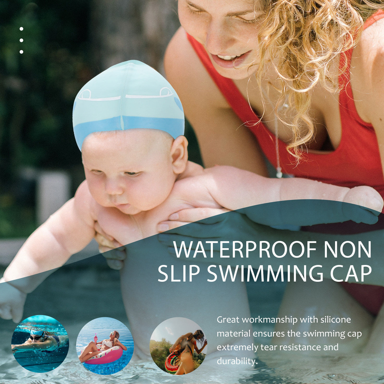 Silicone Cartoon Swimming Hat  - Swim Hat Silicone 评论和价格