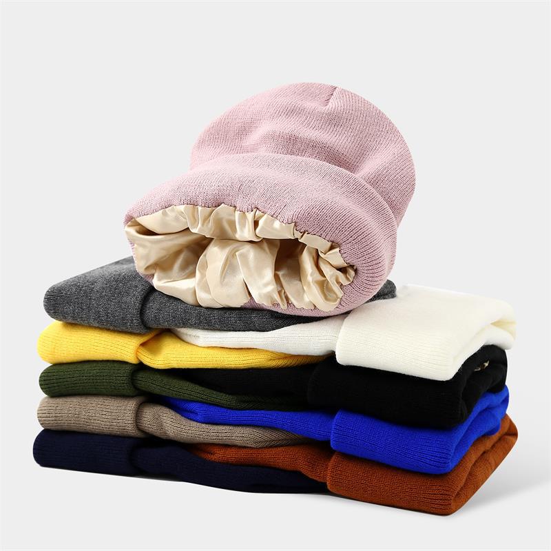 Unisex Satin Lined Anti Static - Beanie Cuffed Knit 评论和价格