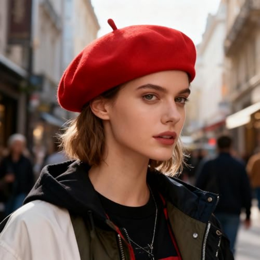 Women Beret Classic French Hat - Beret French Wool 评论和价格