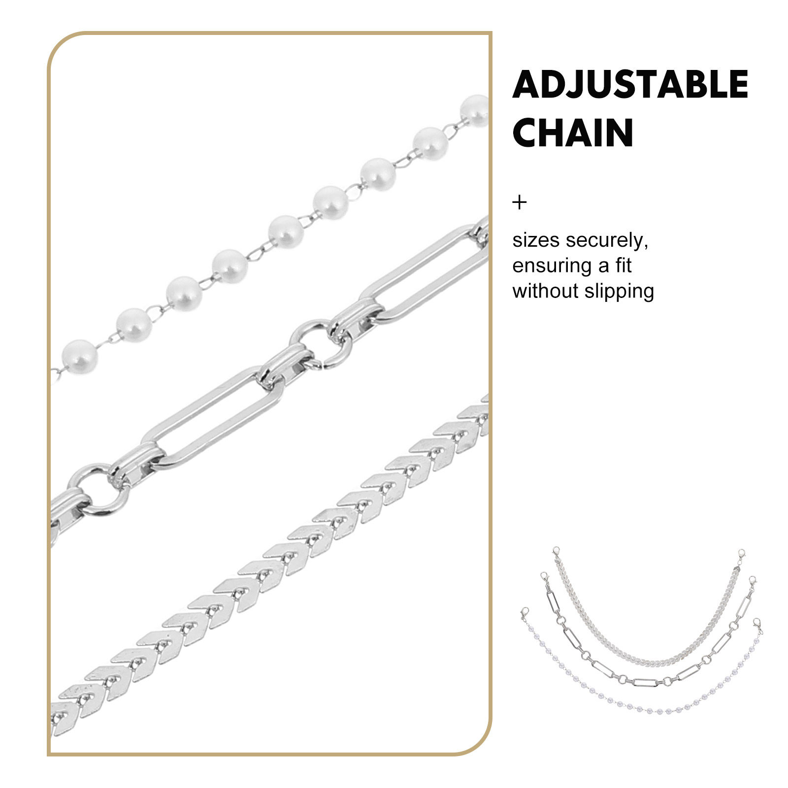 3Pcs Detachable Hat Chains for - Trucker Cap Mesh 评论和价格
