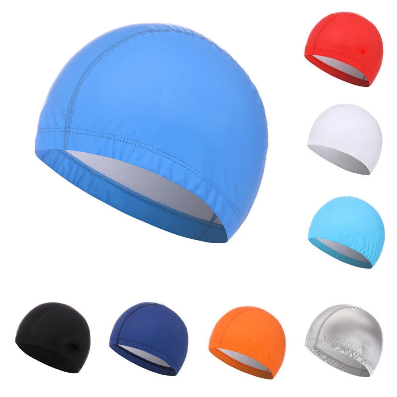 PU Coated Swimming Cap Unisex  - Swim Hat Silicone 评论和价格