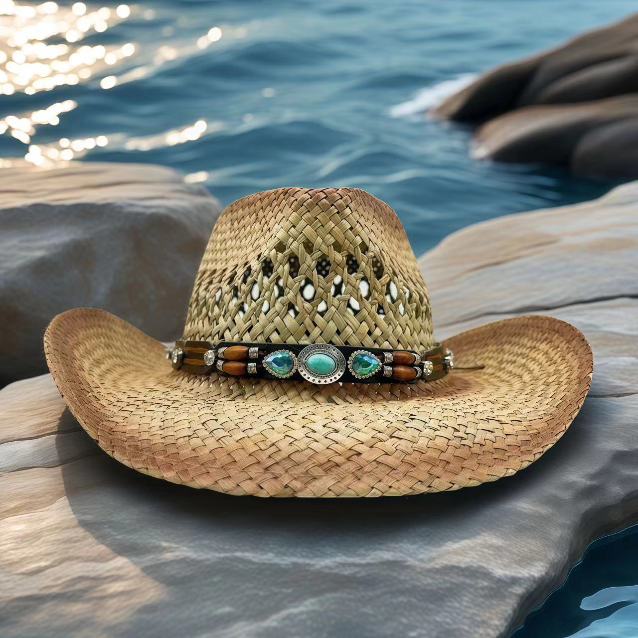 Rhinestone Cowboy Hat Straw Su - Cowboy Hat Straw 评论和价格