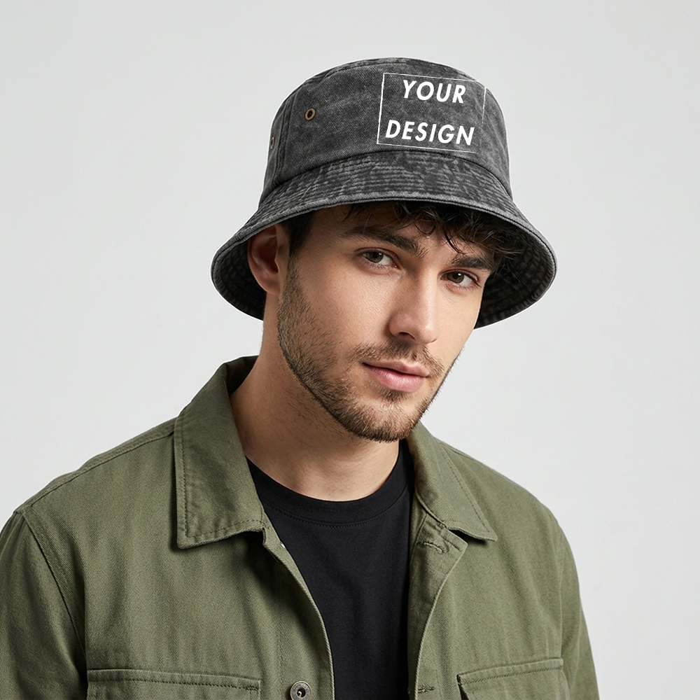 Custom Washed Vintage Bucket H - Bucket Hat Cotton 评论和价格