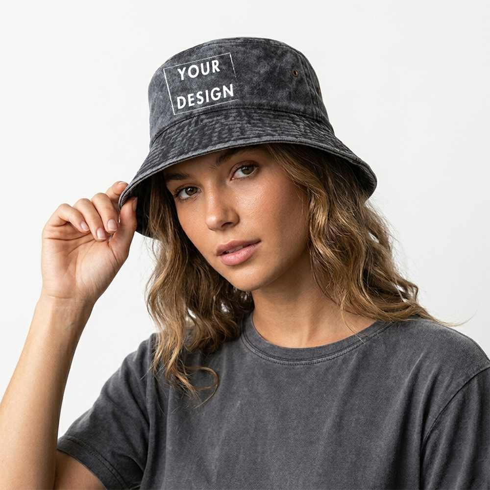 Custom Washed Vintage Bucket H - Bucket Hat Cotton 评论和价格